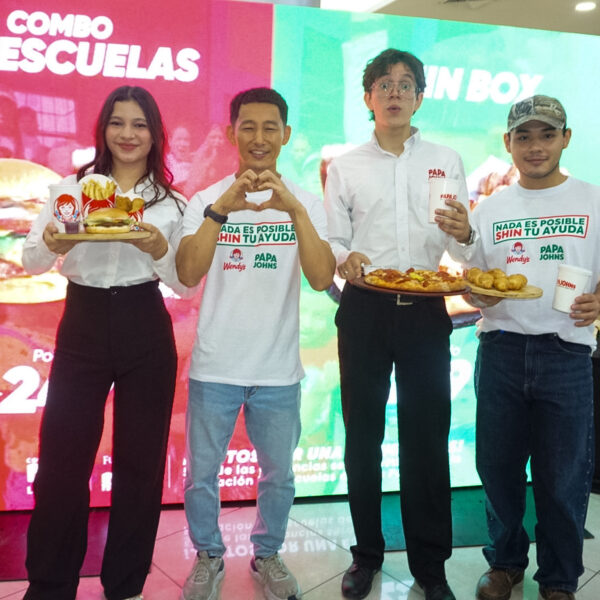 Wendy’s y Papa Johns Honduras se unen para apoyar la educación junto a la Fundación Mil Escuelas de Shin Fujiyama
